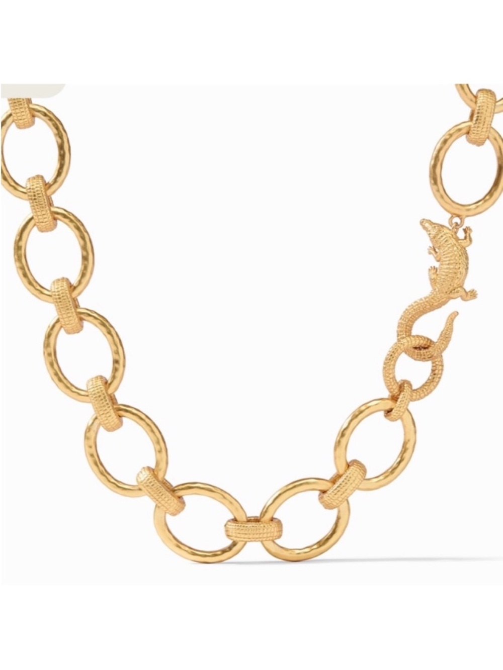 JULIE VOS  • RARE Alligator Link Statement Necklace